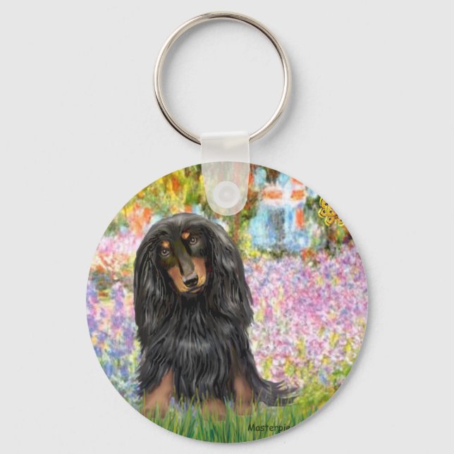Dachshund (LH-BT) - Trädgård Nyckelring (Framsida)