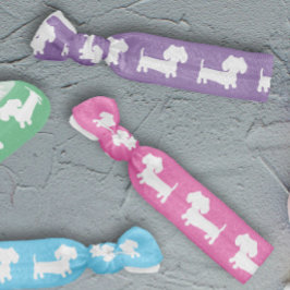 Dachshund Lila Hair Suppory Tie Bands Hårband