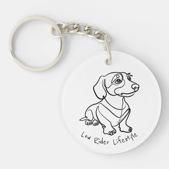 Dachshund Linje Konst - Låg Riddare Livsstil (Framsidan)