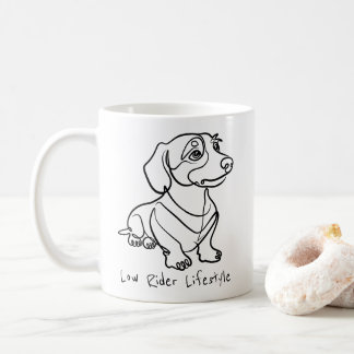 Dachshund Linje Konst - Låg Riddare Livsstil Kaffemugg