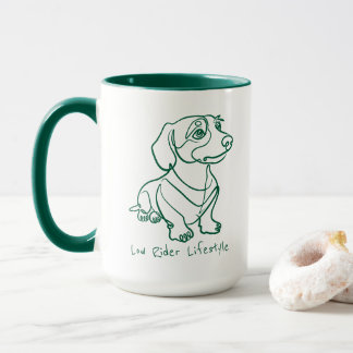 Dachshund Linje Konst - Låg Rider Livsstil Mugg