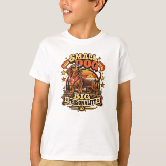 Dachshund Liten Hund Stor Personlighet Present T Shirt