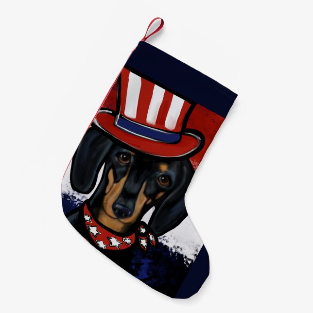 Dachshund  liten julstrumpa (Framsidan (Hängande))