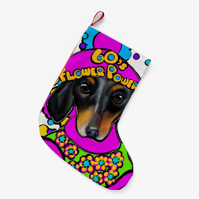 DACHSHUND  LITEN JULSTRUMPA (Framsidan (Hängande))