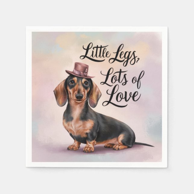 Dachshund Little Ben Lots of Kärlek Pappersservett (Framsidan)
