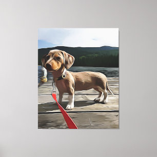 Dachshund-livet är bättre med en Dachshund-födelse Canvastryck