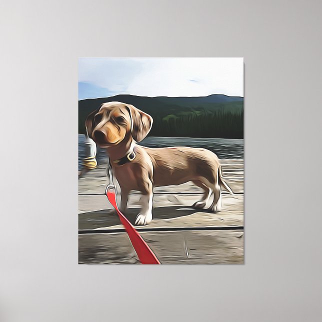 Dachshund-livet är bättre med en Dachshund-födelse Canvastryck (Framsida)