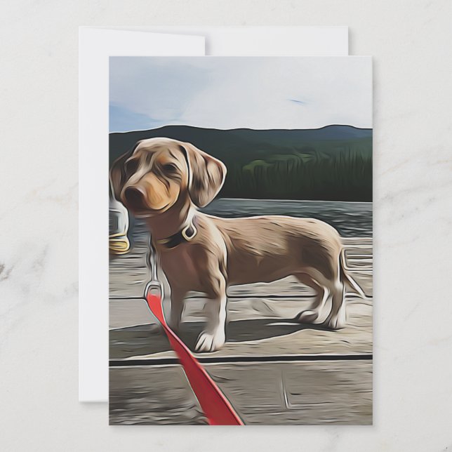 Dachshund-livet är bättre med en Dachshund-födelse Inbjudningar (Framsida)