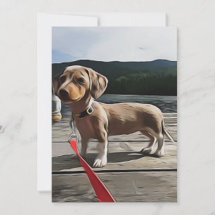 Dachshund-livet är bättre med en Dachshund-födelse Inbjudningar