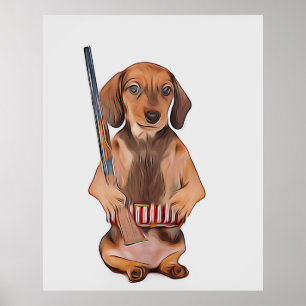 Dachshund-livet är bättre med en Weiner Julafton Poster