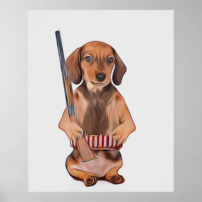 Dachshund-livet är bättre med en Weiner Julafton Poster (Framsidan)
