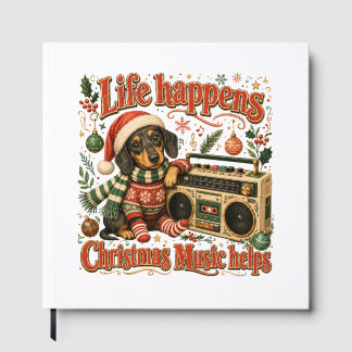 Dachshund Livet Händer Julmusik Hjälper Gästböcker