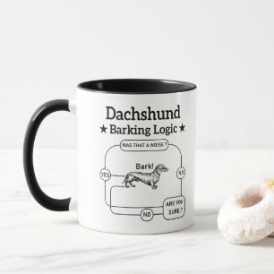 Dachshund Logik för skoj Barks Hund Sarcastic Mugg