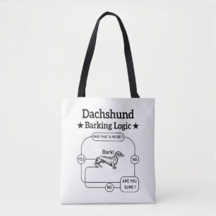 Dachshund Logik för skojigt skallande Wienerhund S Tygkasse