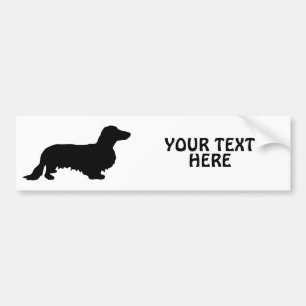Dachshund Long Hair - Silhouette 1 Bildekal