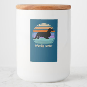 Dachshund Long Hair - Silhouette 1 Mat Etikett