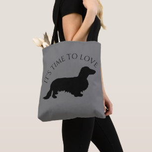 Dachshund Long Hair - Silhouette 1 Tygkasse
