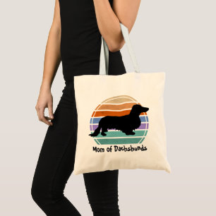Dachshund Long Hair - Silhouette 1 Tygkasse