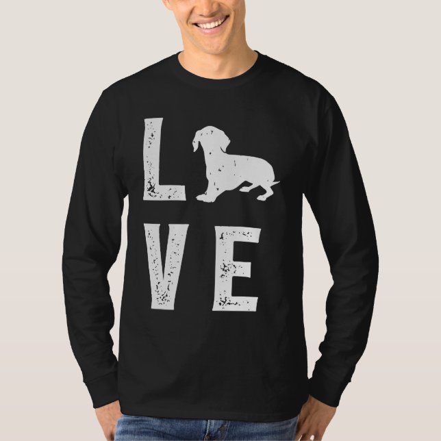 Dachshund Love  1 T Shirt (Framsida)
