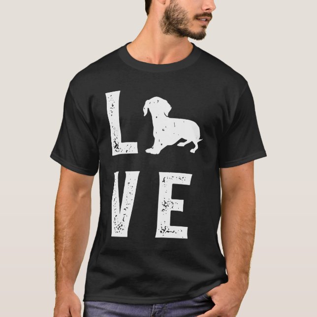 Dachshund Love  1 T Shirt (Framsida)
