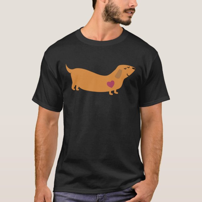 Dachshund Love T Shirt (Framsida)