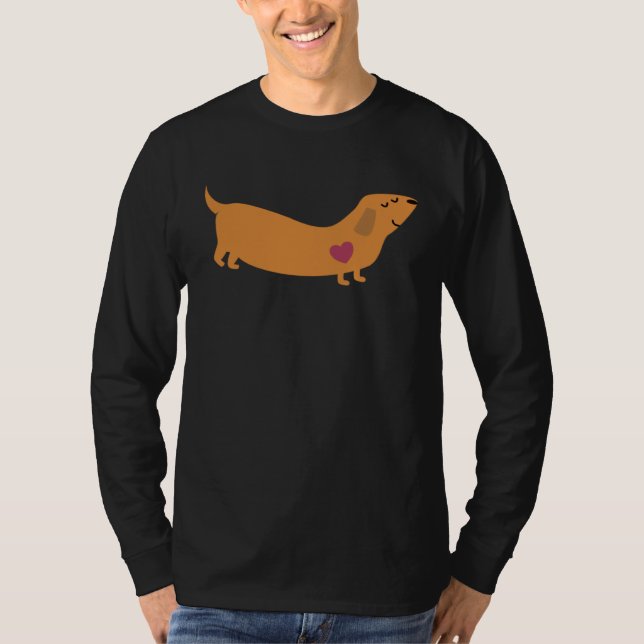 Dachshund Love T Shirt (Framsida)