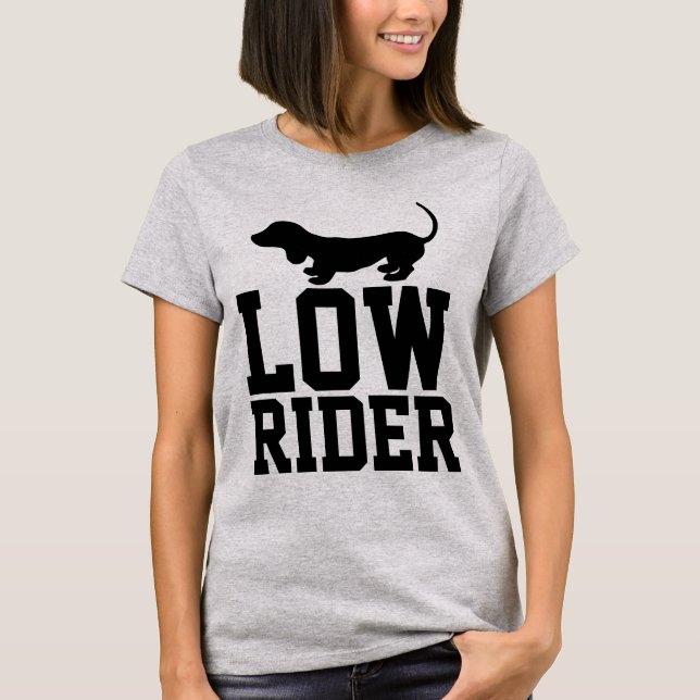 DACHSHUND LOW RIDER T-shirts (Framsida)