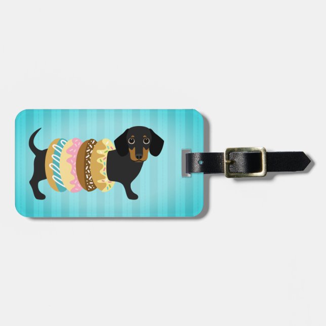 Dachshund Luggage Tags Bagagebricka (Horisontell Framsida)