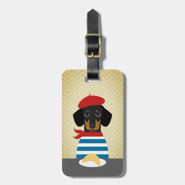Dachshund Luggage Tags Bagagebricka (Vertikal Framsida)