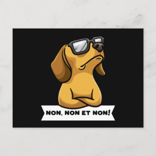 Dachshund Lustig Stubborn Hund Vykort