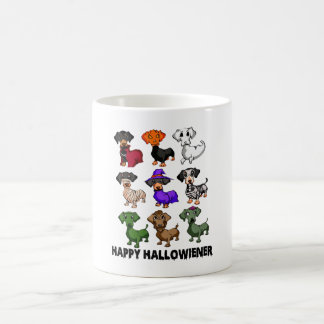 Dachshund Lycklig Halloweiner Rolig hund Halloween Kaffemugg