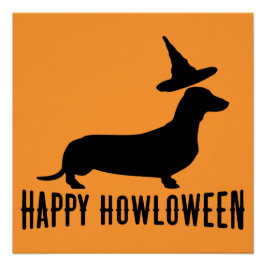 Dachshund Lycklig Howloween Perfekt Poster Perfect Poster