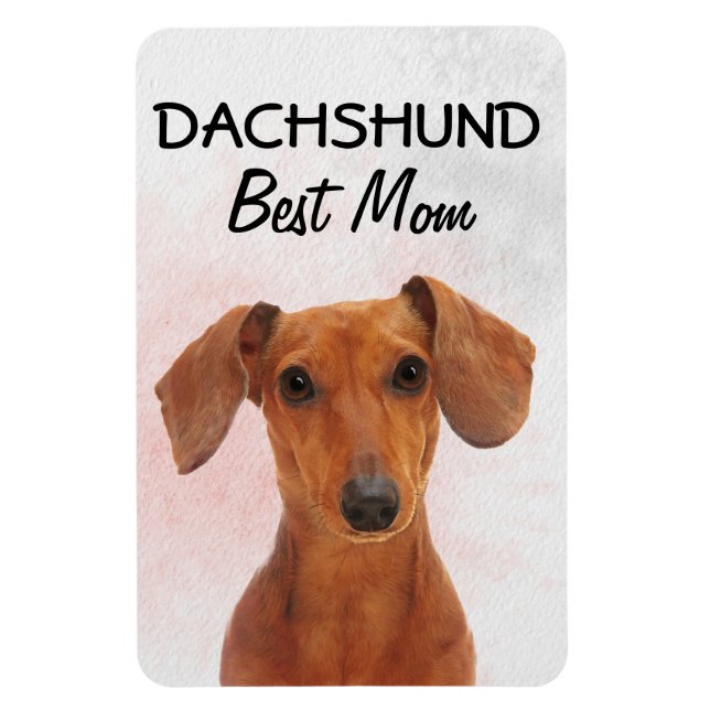 Dachshund Magnet för bästa mamma (Vertikal)