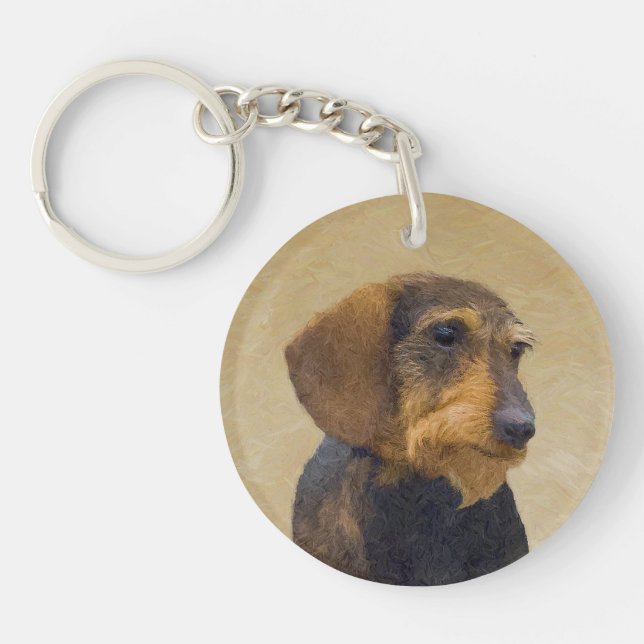 Dachshund-målning Original Hund Art (Framsidan)