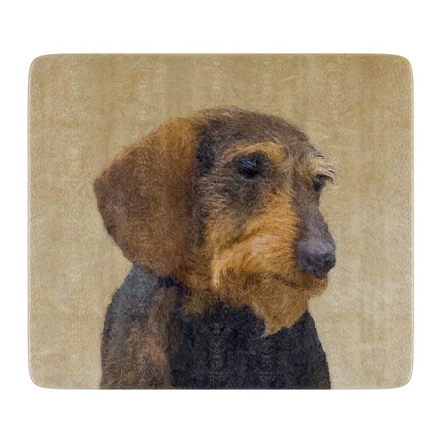 Dachshund-målning Original Hund Art (Framsidan)
