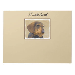 Dachshund-målning Original Hund Art Anteckningsblock