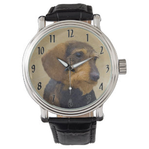 Dachshund-målning Original Hund Art Armbandsur