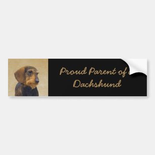 Dachshund-målning Original Hund Art Bildekal