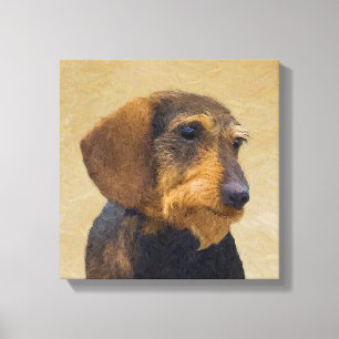 Dachshund-målning Original Hund Art Canvastryck