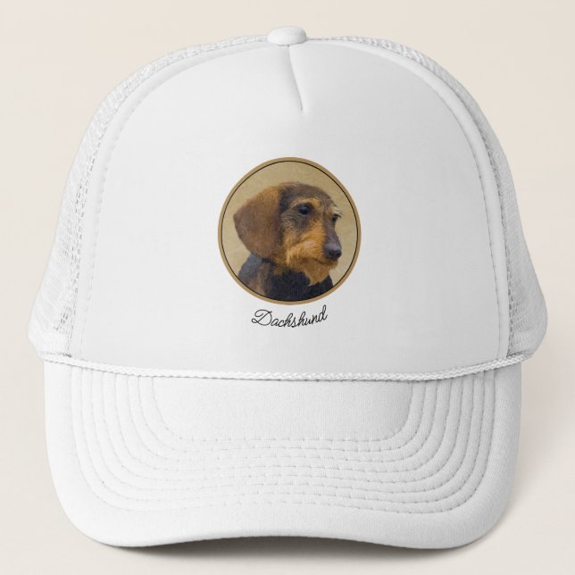 Dachshund-målning Original Hund Art Keps (Framsida)