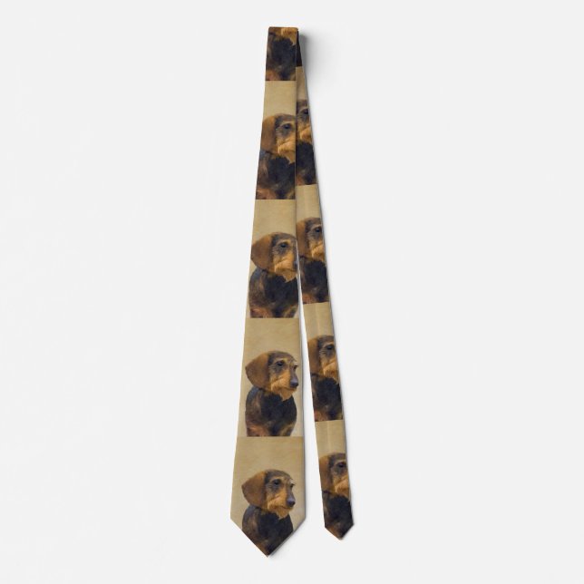 Dachshund-målning Original Hund Art Slips (Framsida)