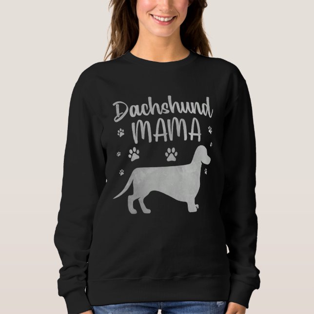 Dachshund Mama Design For Women Girls Doxie Dog T Shirt (Framsida)