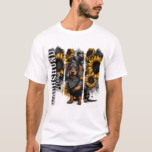 Dachshund Mama  T Shirt (Framsida)