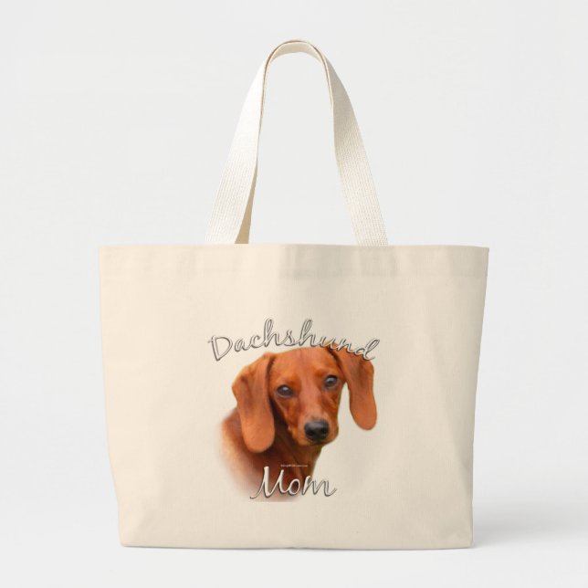 Dachshund Mamma 2 Jumbo Tygkasse (Framsidan)