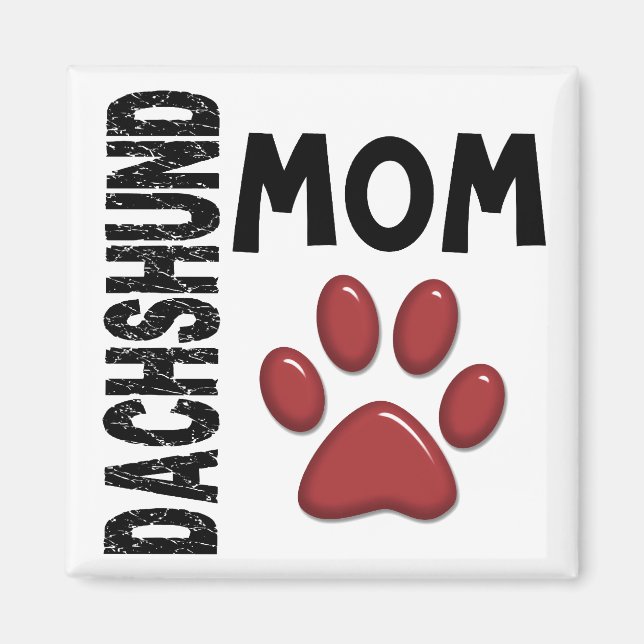Dachshund Mamma 2 Magnet (Framsidan)