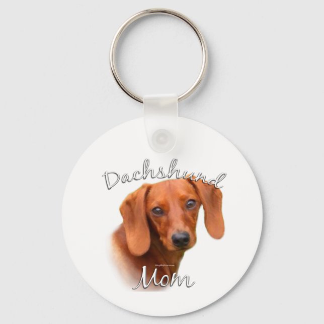 Dachshund Mamma 2 Nyckelring (Framsida)