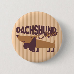 Dachshund-mamma, 2¼ tums rund knapp