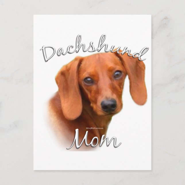 Dachshund Mamma 2 Vykort (Framsida)