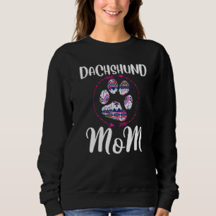 Dachshund Mamma Cute Paw-utskriftspilen Hundägare T Shirt