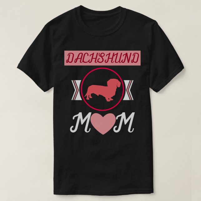 Dachshund Mamma Dachshund T Shirt (Design framsida)